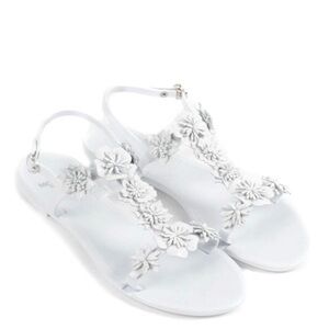 MONCLER Amandine rubber flat sandals made in Italy